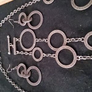 Brighton Full Parure (3pc) Necklace Earrings and Bracelet Circles